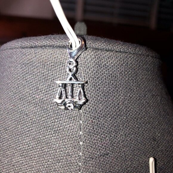 Sterling Silver Charm Libra Horoscope Pendant for Bracelet Charm - Picture 5 of 7